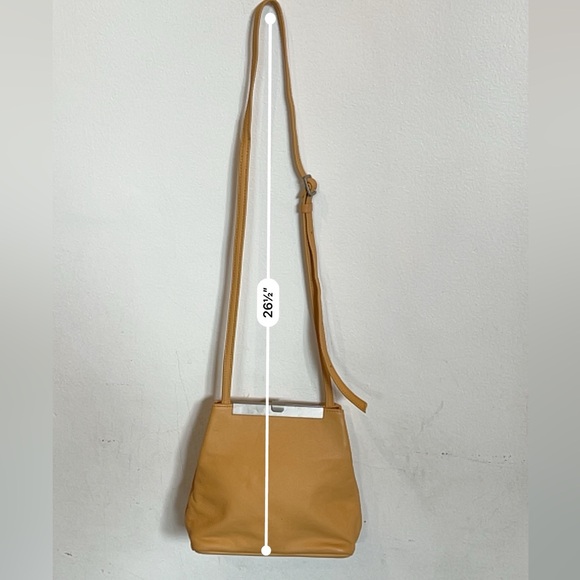 Olbrish Cover B Handmade Leather Triangle Crossbody Camel Bag Made in Germany - Picture 12 of 17